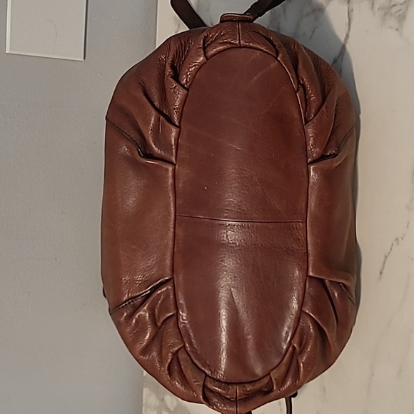 B. Makowsky Brown Leather Shoulder Bag Satchel Purse Leopard Print Lined Large - Picture 9 of 16